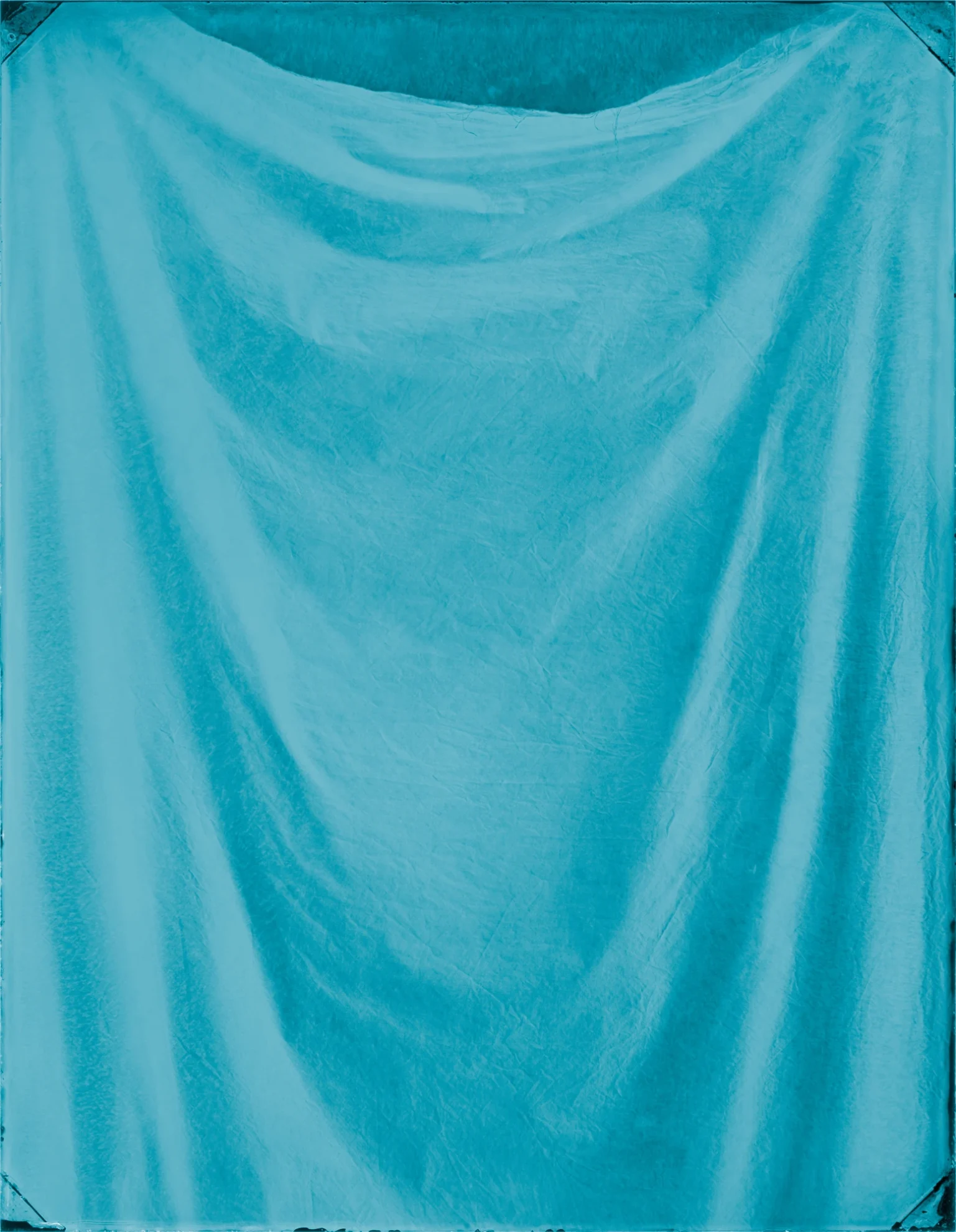 This image depicts a photograph by artist Ben Cauchi titled 'The Blue Shroud'. This artwork was made in 2025. The medium is pigment print. The size of this artwork is 129.7x100.3cm. This artwork was first shown in the exhibition 'die Wahrheit enthält immer auch Lüge' at Robert Heald Gallery in Wellington New Zealand.